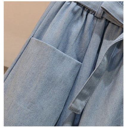 Plus Size Women's Loose And Slim Stitching Chiffon Top Suit