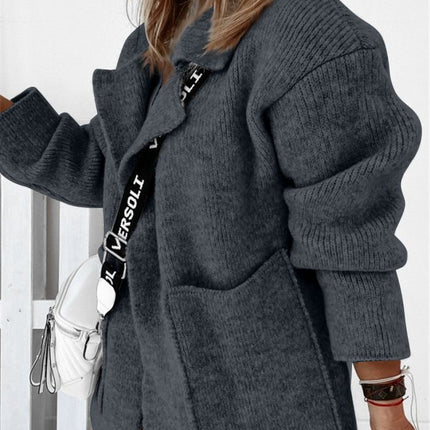 New Product Fashion Print Ladies Woolen Coat