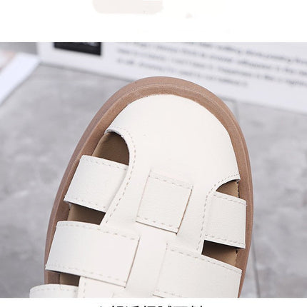 Fashion Plus Size Toe Hollow Hollow Buckle Sandals