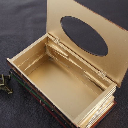Wooden Book Box Tissue Crafts Home Decor