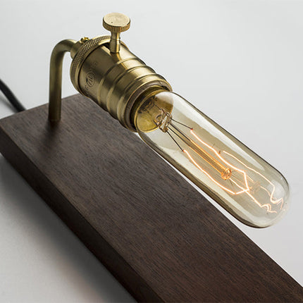 Solid Wood Brass Vintage Bedside Table Lamp