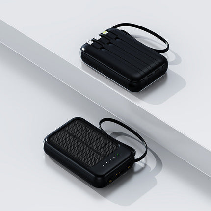 Solar Charging Unit With Cable Camping Portable Large Capacity Mobile Power Supply
