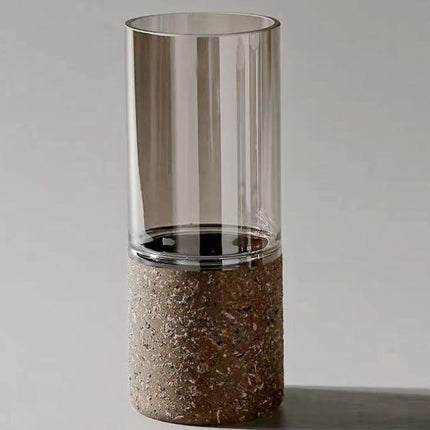 Nordic Light Luxury Straight Glass Vase