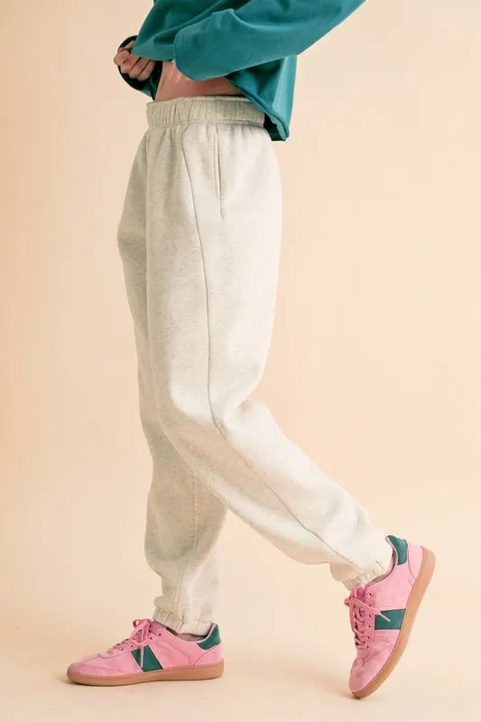 Aemi Co Drawstring Elastic Waist Joggers