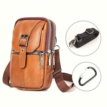 Men’s Genuine Leather Waist Bag Wallet