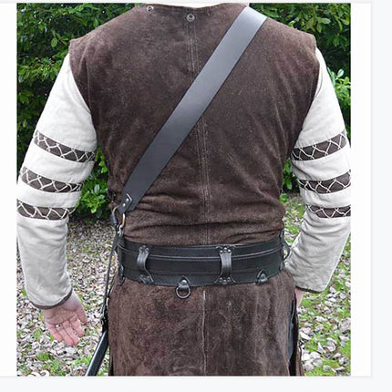 Crossbody Belt Buckle PU Sword Cover Stage Play