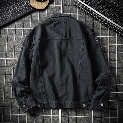 Men's Plus Size Denim Jacket Denim Top