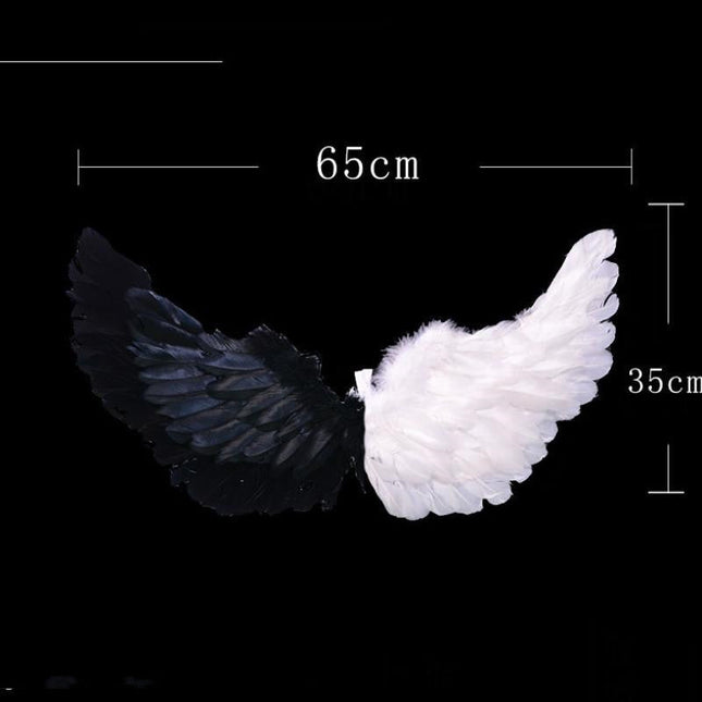 Wings Props Flower Girl Dress Up Halloween Christmas Show Feather Wings