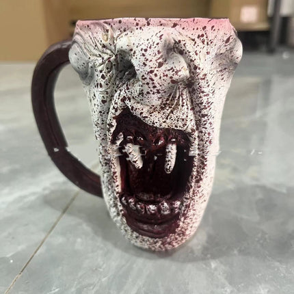 Handmade Gothic Vampire Half Face Mug