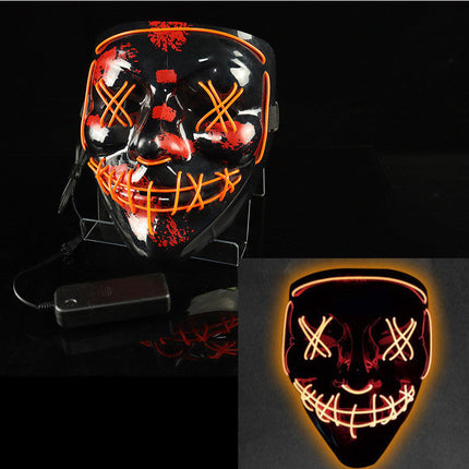 Glowing Mask LED Mask Halloween Clown Funny Bundy