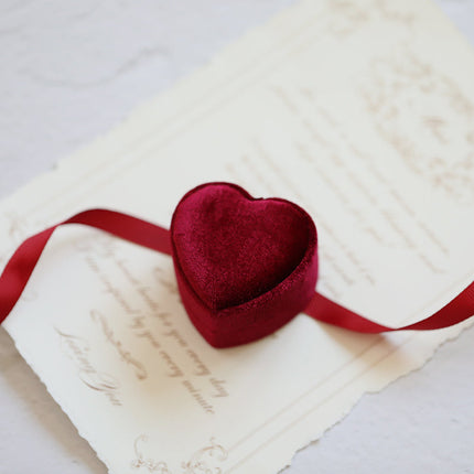 Love Velvet Necklace Solid Color Jewelry Box Gift