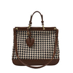 Houndstooth brown