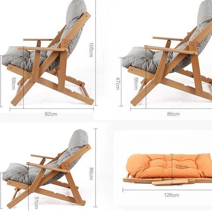 Beech Recliner Folding Chair