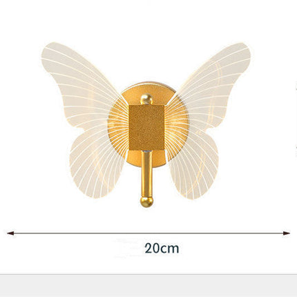 Butterfly Wall Lamp Light Luxury Bedside Warm Decoration