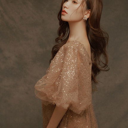 Sequin Fairy Wedding Dress Pregnant Women Photo Studio Clothing