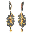 Yellow crystal earrings