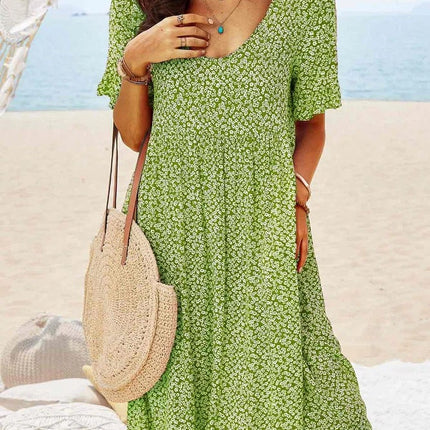 V-neck Plus Size Loose Women's Dress