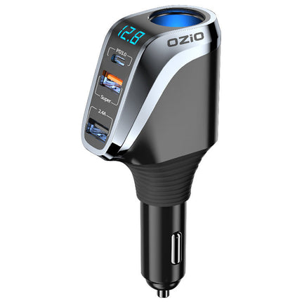 On Board Charger With Three Conversion Plugs For Cigarette Lighter