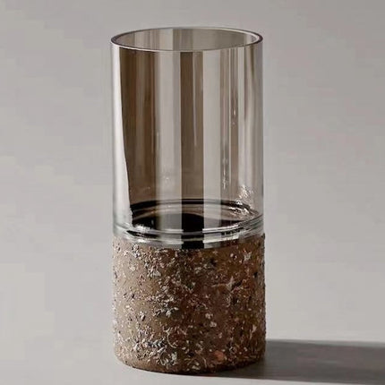 Nordic Light Luxury Straight Glass Vase