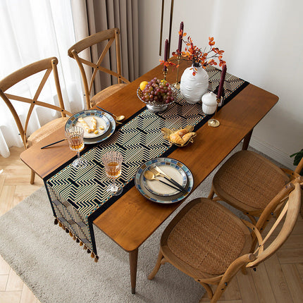 Solid Jacquard Tea Table Tablecloth