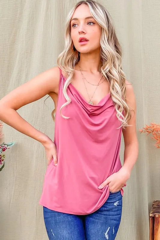 And The Why Cowl Neck Cami