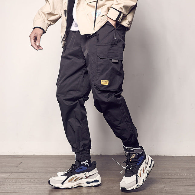 Velcro straps overalls casual pants
