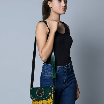 Vibrant Heritage Ajrakh Satchel