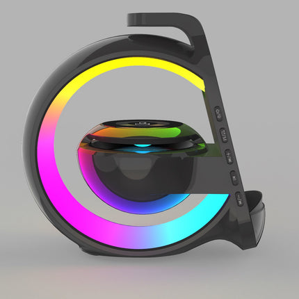 A Bluetooth Speaker Six-in-one Wireless Charger Large G Ambience Light Alarm Clock Microphone Audio
