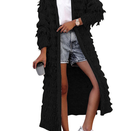 Women's Clothing Tassel Knitted Coat