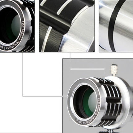 12X mobile telescope general 12 times long focal camera lens with three foot travel universal universal omnipotent