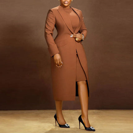 Back Slit Suit Vest Two-piece Set