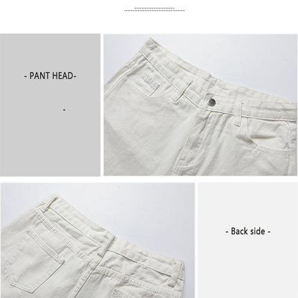 Straight-leg High-rise Casual Wide-leg Jeans