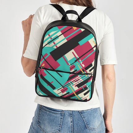 CREATIVE ABSTRACT CREATED BY FLIPSTYLEZ Classic Faux Leather Backpack