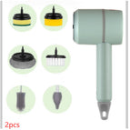 Green With six brush heads / 2PCS