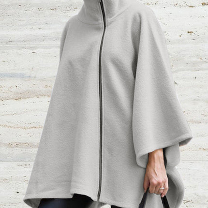 Women's Plus Size Mid-length Zipper Long-sleeved Jacket