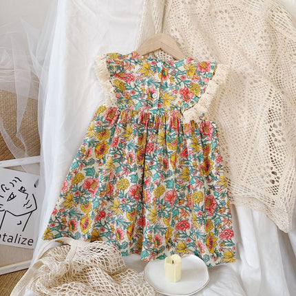 European and American retro ethnic print skirt