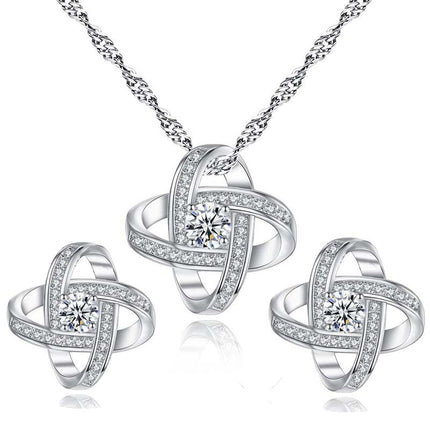 Eternal Star Necklace Earrings Jewelry Set