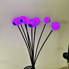 Purple / Solar Ground Lamp 6 Lights