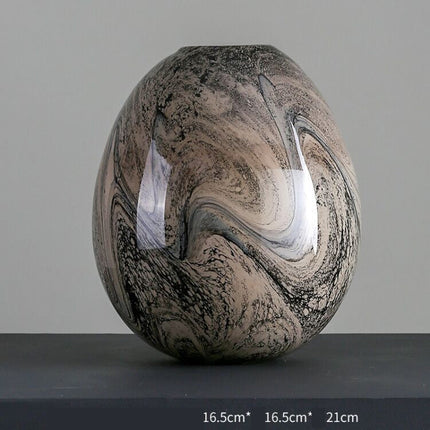 European Style Creative Glass Vase Decoration Pattern Decoration