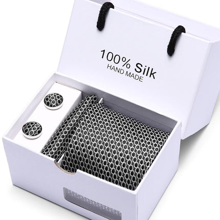 Men's gift box 5-piece suit business formal wedding tie