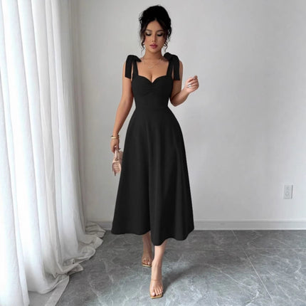 Lace-Up Waist-Cinching Maxi Dress – Sleeveless Flowy Style