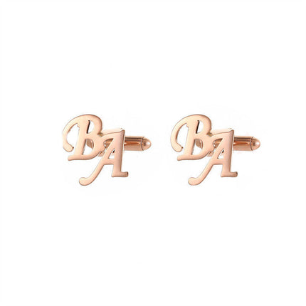 Fashionable DIY French Men's Stainless Steel Cufflinks