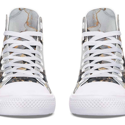 Printed Couple High Top Canvas Shoes