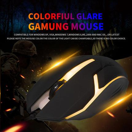 Wired Mouse Computer E-sports Colorful Breathing Light Luminous USB Office Gaming