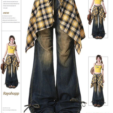 Jeans Women's Skirt Swing Outside Casual Bootcut Pants