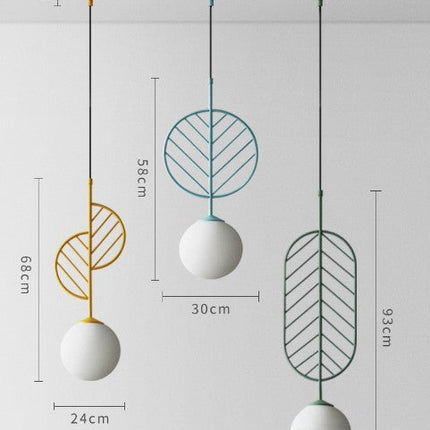 Simple Bar Restaurant Study Cafe Macaron Leaf Chandelier