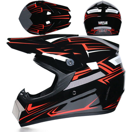Youth Off-Road Motorcycle Helmet - [green] | Lightweight Motocross Full Face Shield for Dirt Bike & ATV