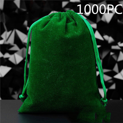 Flannel Drawstring Jewelry Solid Drawstring Pocket