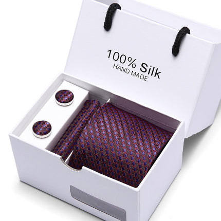 Men's gift box 5-piece suit business formal wedding tie