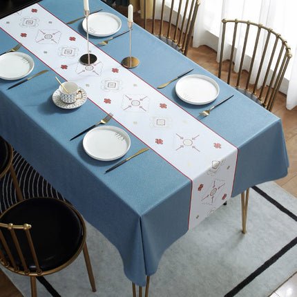 Printed Check Thickened Round Table Wash Free